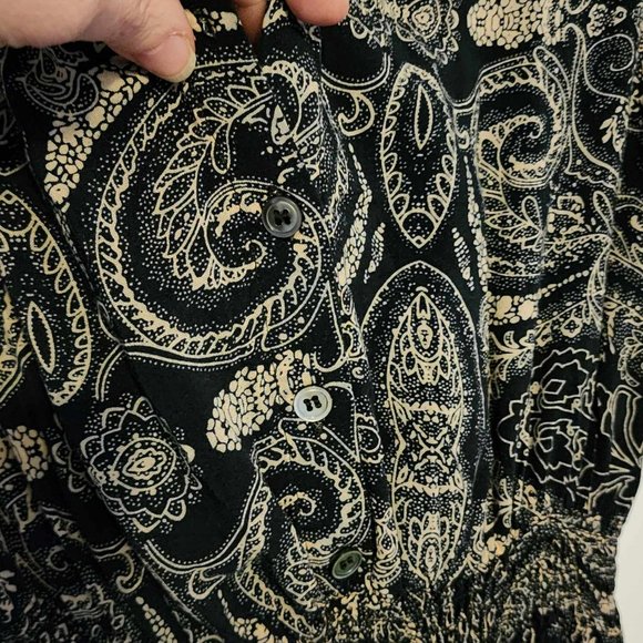 EUC Blue Rain Maxi Dress Black/Tan Paisley - Picture 4 of 6